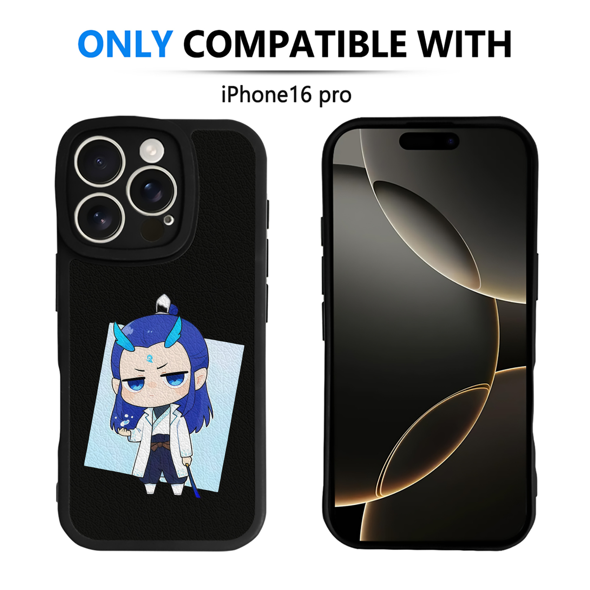 （画像用） Ne Zha 2 ナタ 魔童の大暴れ 【iPhone 16シリーズ対応】シリコンスマホケース（レザー調） 材質：シリコン